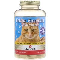 Actipet, Feline Formula, For Cats, Natural Chicken & Tuna Flavor, 90 Chewable Tablets