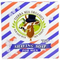 Tierra Mia Organics, Средства для ухода за кожей на основе сырого козьего молока, мыло для бритья для мужчин, 2,5 унции