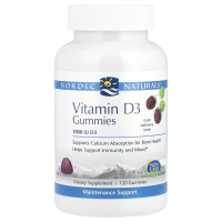 Nordic Naturals, Витамин D3, Лесная ягода, 1000 МЕ, 120 жевательных таблеток
