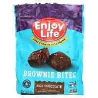 Enjoy Life Foods, Chocolate Brownie Bites, Насыщенный шоколад, 4,76 унции (135 г)
