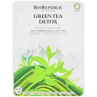 BioRepublic Skincare, Green Tea Detox, Purifying Fiber Mask, 1 Sheet, 0.63 oz (18 ml)