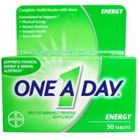 One-A-Day, Энергетик, мультивитаминный/мультиминеральный комплекс, 50 таблеток