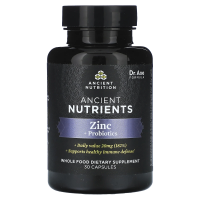 Dr. Axe / Ancient Nutrition, Ancient Nutrients, Zinc + Probiotics, 30 Capsules