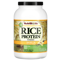 NutriBiotic, Протеин необработанного риса, ваниль, 3 фунта (1,36 кг)