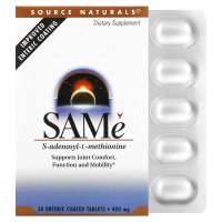 Source Naturals, SAMe, 400 мг, 30 таблеток с энтеросолюбильным покрытием