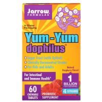 Jarrow Formulas, Пробиотик «Ням-ням дофилус» с натуральным малиновым вкусом, 60 жевательных таблеток (Ice)