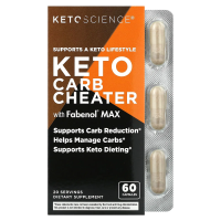 Keto Science, Keto Carb Cheater с Fabenol Max, 60 капсул