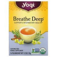 Yogi Tea, Органический, Breathe Deep без кофеина, 16 чайных пакетиков, 1.12 унций (32 г)
