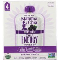 Mamma Chia, Organic Chia Energy Squeeze, Berry Burst, 4 Pouches, 3.5 oz (99 g) Each