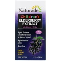 Naturade, Children's Elderberry Extract Syrup with Vitamin C & Zinc, 2 Years and Older, 4.2 fl oz (125 ml)