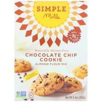 Simple Mills, Натуральное безглютеновое печенье из миндальной муки, с шоколадной крошкой, 9,4 унц. (265 г)