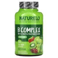 NATURELO, комплекс витаминов группы B со смесью фруктов и овощей, с коэнзимом Q10, 120 вегетарианских капсул