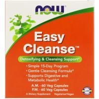 Now Foods, Easy Cleanse, 2 бутылочки, по 60 вегетарианских капсул каждая