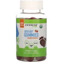 Zenwise Health, Good Gut Gummies, Organic Probiotics, Strawberry, 45 Gummies