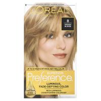 L'Oreal, Краска для волос Superior Preference с технологией против вымывания цвета и системой придания сияния, натуральный, средний блонд 8, на 1 применение