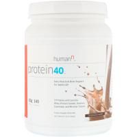 HumanN, Протеин 40, для мышц и костей, для ежедневного приема, для взрослых от 40 лет, шоколадный вкус, 600 г (21 oz)