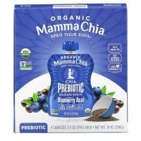 Mamma Chia, Organic Chia Prebiotic Squeeze, Blueberry Acai, 4 Pouches, 3.5 oz (99 g) Each