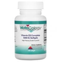 Nutricology, Vitamin D3 Complete, 5000 МЕ, 120 Softgels