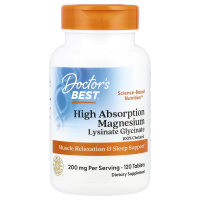 Doctor's Best, High Absorption Magnesium 100% Chelated with Albion Minerals, 120 Tablets