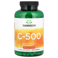 Swanson, Витамин C с шиповником, 500 мг, 250 капсул