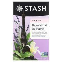 Stash Tea, Черный чай высшего сорта, "Завтрак в Париже", 18 чайных пакетиков, 1,2 унции (36 г)