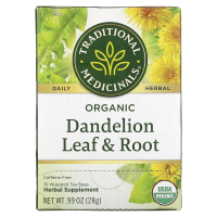 Traditional Medicinals, Органический чай Dandelion Leaf & Root без кофеина, 16 пакетиков, .99 унц. (28 г)