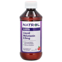Natrol, Жидкий мелатонин, сон, натуральный ягодный вкус, 2,5 мг, 8 ж. унц. (237 мл)