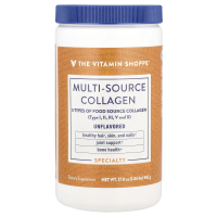 The Vitamin Shoppe, Multi-Source Collagen, без добавок, 482 г (1,06 фунта)