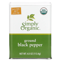 Simply Organic, Молотый черный перец, 4 унции (113,4 г)