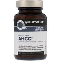 Quality of Life Labs, Kinoko Silver AHCC, поддержка иммунитета 250 мг, 60 растительных капсул