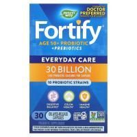 Nature's Way, Fortify, Age 50+ Probiotic + Prebiotics, Everyday Care, 30 Billion, 30 Delayed-Release Veg. Capsules