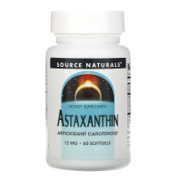 Source Naturals, Астаксантин, 12 мг, 60 мягких желатиновых капсул