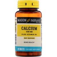 Mason Natural, Calcium Plus Vitamin D3, 600 mg, 60 Tablets