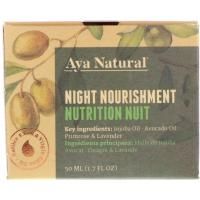 Aya Natural, Ночной питательный крем, 1,7 ж. унц.(50 мл)