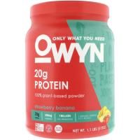 OWYN, Protein, 100% Plant-Based Powder, Strawberry Banana, 1.1 lbs (512 g)