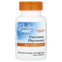 Doctor's Best, Curcumin Phytosome, с Meriva, 500 мг, 60 растительных капсул