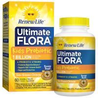 Renew Life, Пробиотики для детей Ultimate Flora, высушенный на солнце апельсин, 3 млрд живых культур, 60 жевательных таблеток