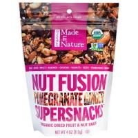 Made in Nature, Органический суперснек с орехами Nut Fusion, имбирь-гранат, 4 унции (113 г)
