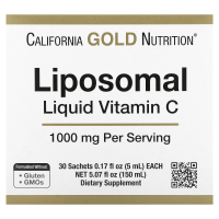 California Gold Nutrition, липосомальный витамин C в жидкой форме, без вкуса, 1000 мг, 30 пакетиков по 5 мл (0,17 жидк. унции)
