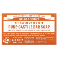 Dr. Bronner's, Pure Castile Bar Soap, All-One, конопля, чайное дерево, 140 г (5 унций)