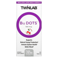 TwinLab, B-12 Dots Вишня 100 таблеток