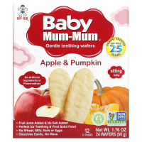 Hot Kid, Baby Mum-Mum, рисовые галеты с яблоком и тыквой, 24 сухарика, 1,76 унции (50 г)