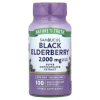 Nature's Truth, Sambucus Black Elderberry, 1000 мг, 100 капсул быстрого высвобождения