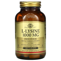 Solgar, L-лизин, 1000 мг, 100 таблеток