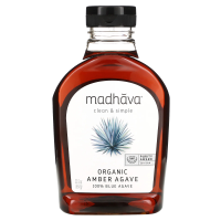 Madhava Natural Sweeteners, Органический янтарный сироп из сырой голубой агавы, 23,5 унций (667 г)