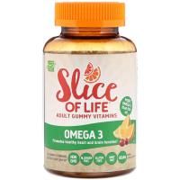Hero Nutritional Products, Кусочек жизни, жевательные витамины для взрослых, омега-3,с натуральным клюквенно-апельсиновым вкусом, 60 жевательных витаминов