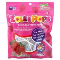 Zollipops , Леденцы на палочке The Clean Teeth Pops, с клубничным вкусом, 15 шт., (3,1 унц.)