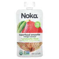 Noka, Superfood Smoothie + растительный белок, манго, кокос, 120 г (4,22 унции)