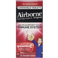 AirBorne, Оригинальная добавка для укрепления иммунитета со вкусом ягод, 32 жевательные таблетки