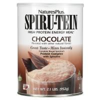 Nature's Plus, Spiru-Tein, энергетическая еда с высоким содержанием белка, шоколадный вкус, 2.1 фунтов (952 г)